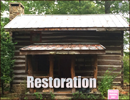 Historic Log Cabin Restoration  Pisgah, Alabama